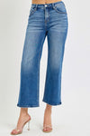 Risen Mid Rise Tummy Control Crop Denim