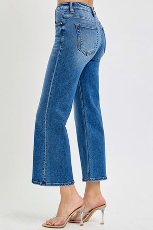 Risen Mid Rise Tummy Control Crop Denim