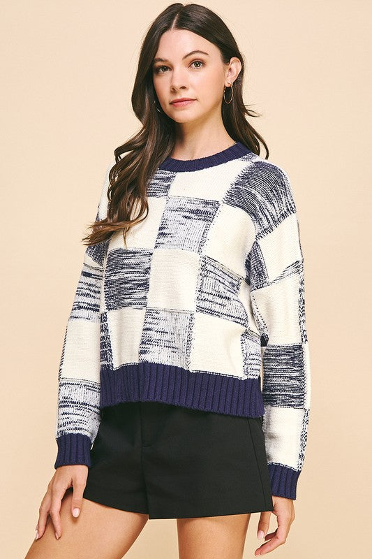 Pinch check ultrasoft sweater FINAL SALE