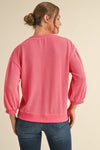 Textured 3/4 Sleeve top