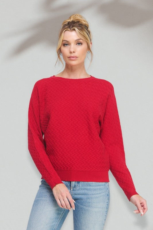 Ultrasoft Herringbone Lightweight Top