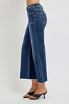 Risen Crop Wide Leg Button up