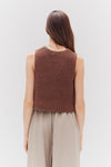 Crop Sleeveless Sweater Top