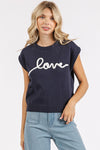 Navy Love top