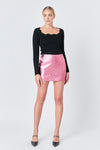 Pink Metallic Skirt