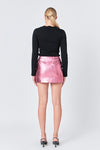 Pink Metallic Skirt