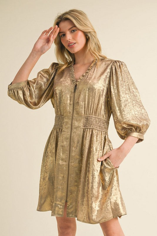 Metallic Let's Rodeo Dress