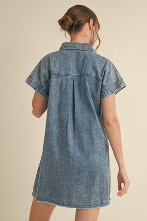 Star Washed Denim Dress