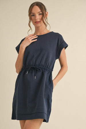 Jersey Drawstring Waist Dress