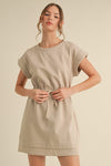 Jersey Drawstring Waist Dress