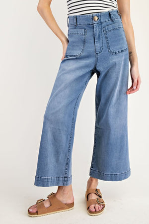 Wide Leg Denim Pants