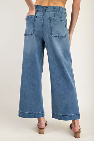 Wide Leg Denim Pants