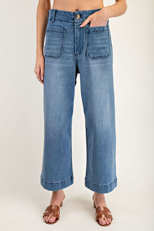 Wide Leg Denim Pants