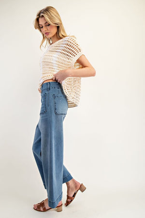 Wide Leg Denim Pants