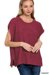 Oversized Crew Neck Sweater Top