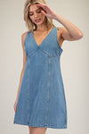 Denim Sleeveless Mini Dress