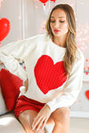 Heart Cable Knit detail sweater