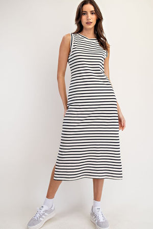 Stripe Casual Midi