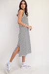 Stripe Casual Midi