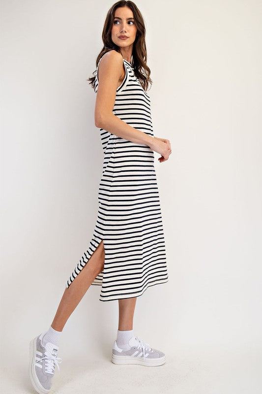 Stripe Casual Midi
