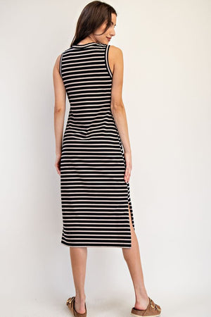 Stripe Casual Midi