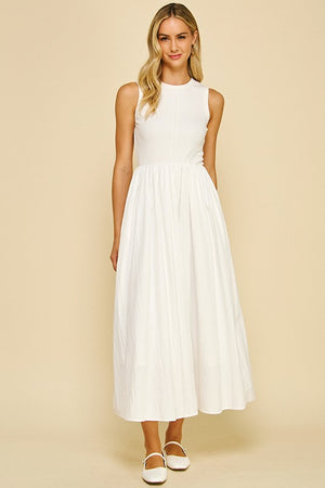 Mixed Media White Maxi