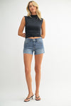 Jordan mid rise jean shorts