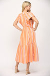 Stripe Maxi w/ button detail