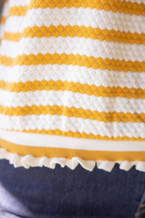 Stripe Band Detail Blouse