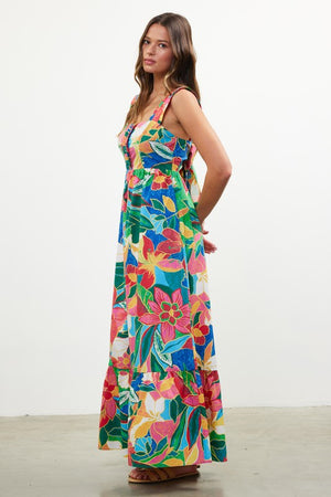 Tropical Bow Back Maxi FINAL SALE