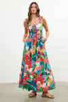 Tropical Bow Back Maxi FINAL SALE