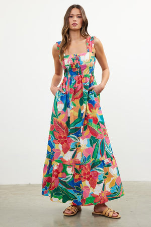 Tropical Bow Back Maxi FINAL SALE