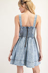 Anna Denim Fitted Top Mini Dress