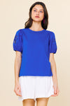 Cutout Embroidery Top