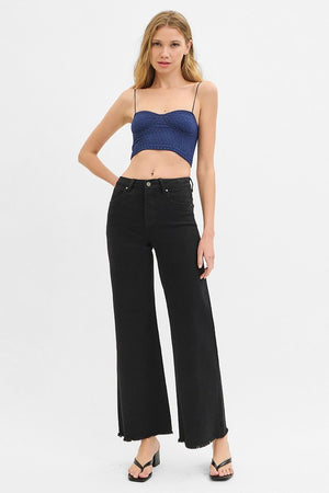 Risen Tummy Control Black Wide Leg