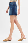 Risen Dark Wash Non Distressed Denim Skirt
