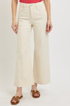 Risen Tummy Control Wide Leg Crop IVORY