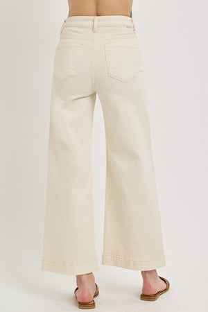 Risen Tummy Control Wide Leg Crop IVORY