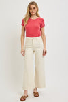Risen Tummy Control Wide Leg Crop IVORY