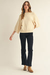 Drop Shoulder Wide Sleeve Sweater