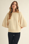 Drop Shoulder Wide Sleeve Sweater