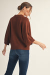 Drop Shoulder Wide Sleeve Sweater