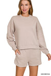 Ultrasoft Sweatshirt/Shorts Lounge SET