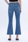 Vervet Mid Rise Step Hem Crop Flare Alison