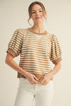 Savanah Stripe Short Sleeve Top
