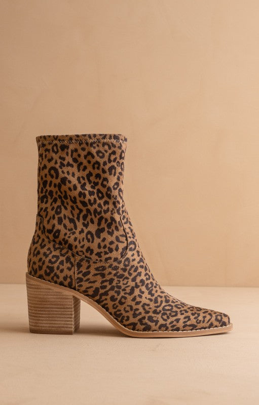 Vienna Suede Bootie Leopard