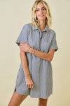 Carolina Stripe Shirt Dress