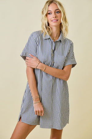 Carolina Stripe Shirt Dress