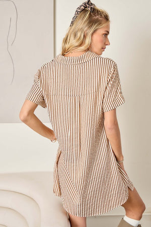 Carolina Stripe Shirt Dress