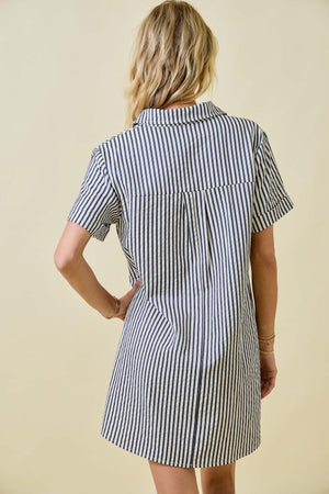 Carolina Stripe Shirt Dress